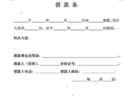好會計軟件：借條填寫要求